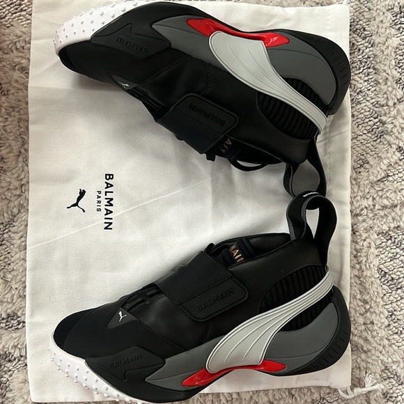 Balmain x Puma Court 'Black High Risk Red' 195683-01 - Picture 5 of 8